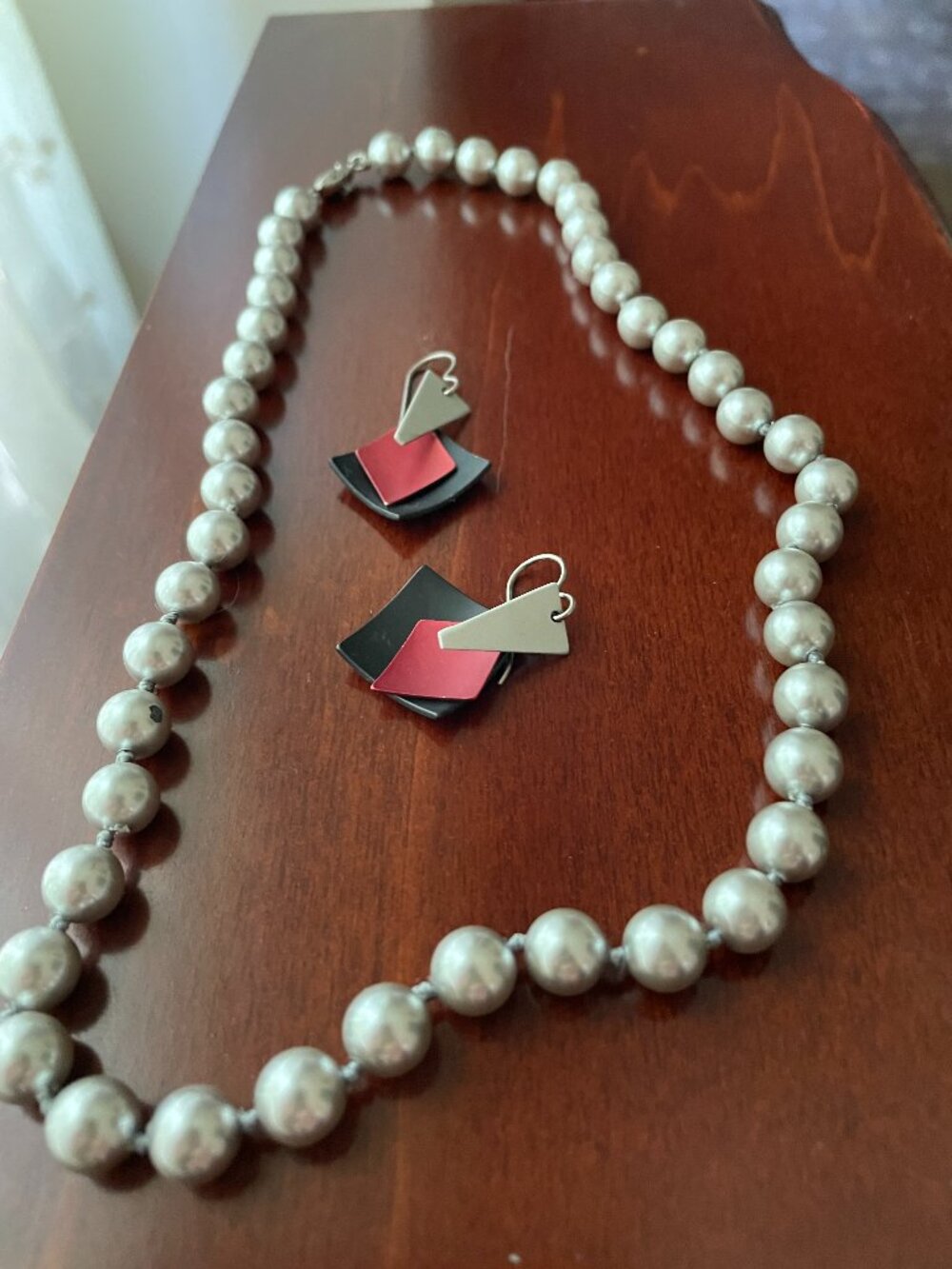 Metal beads & earrings